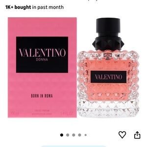 Valentino Pink and Black Studded Glass Perfume Bottle